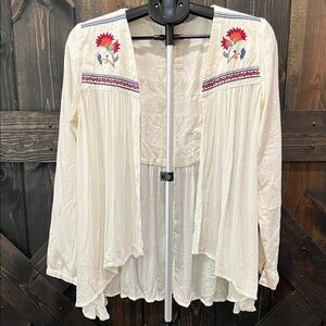 O’neill Felicia Cardigan M Embroidered Floral Kimono Naked Natural Boho Festival